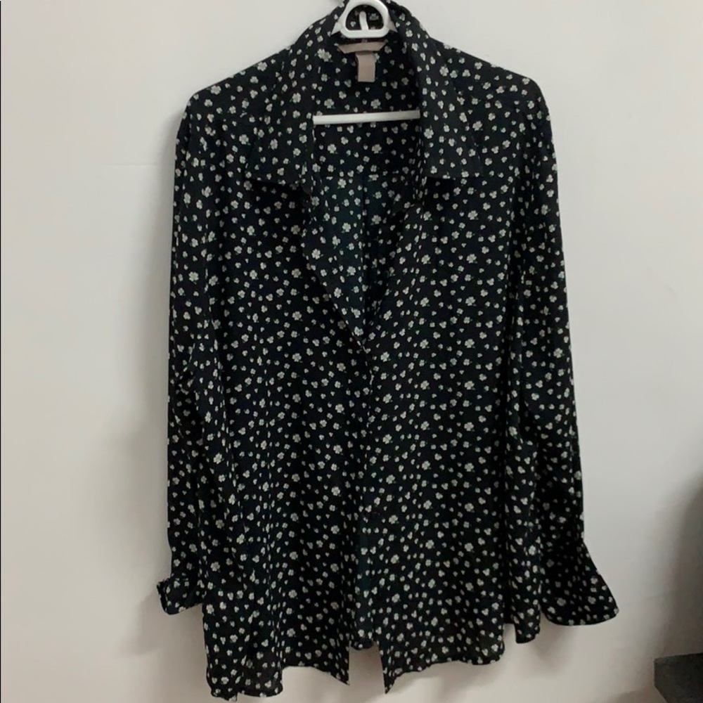 Patterned button down shirt